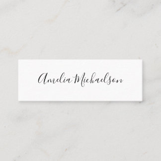 Mini tarjeta de visita moderna blanco y negro