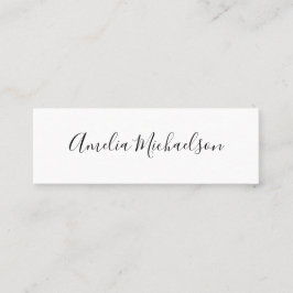 Mini tarjeta de visita moderna blanco y negro