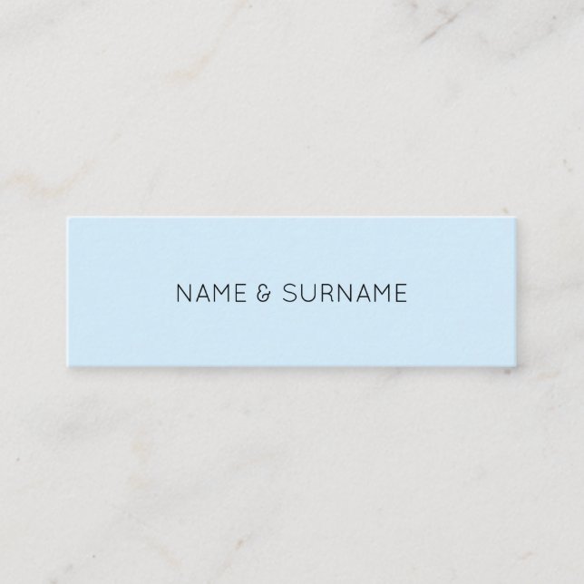 Mini tarjeta de visita moderna elegante (Anverso)