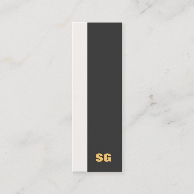 Mini tarjeta de visita Monogramada moderna (Anverso)