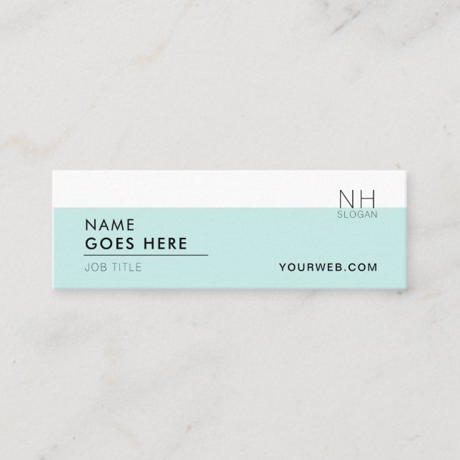 Mini tarjeta de visita multiusos limpia moderna (Anverso)