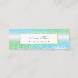 Mini tarjeta de visita verde de lujo de moda