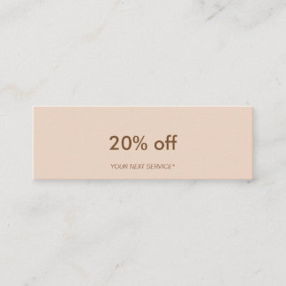 Mini tarjeta del descuento del melocotón en