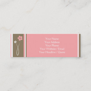 Mini tarjeta floral moderna flaca de la llamada/de