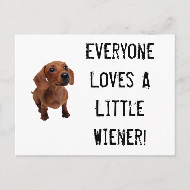 Mini tarjeta postal Dachshund Little Wiener (Anverso)