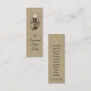 Mini tarjeta santa de la eucaristía bendecida del