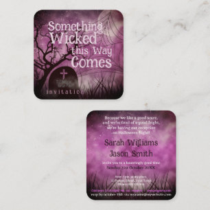 Mini tarjetas de Boda malvado Fun Halloween