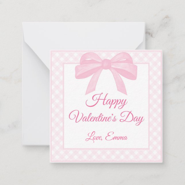 Mini tarjetas de El día de San Valentín de arco ro (Anverso)
