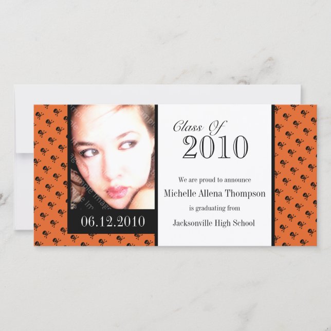 Mini tarjetas de fotos de Invitación de graduación (Anverso)