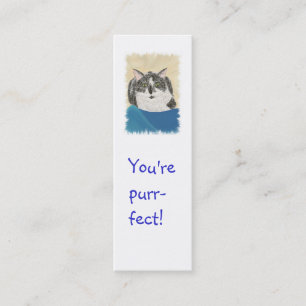 Mini tarjetas de la señal, gato del smoking