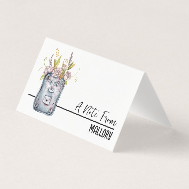 Mini tarjetas de Lunchbox 🍎 personalizadas con su (Anverso)