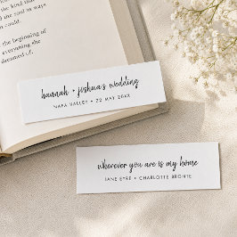 Mini Tarjetas de Marcador | Recuerdo de Boda