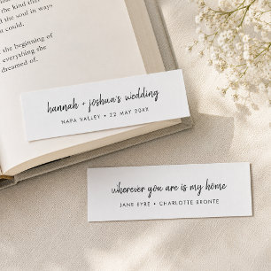 Mini Tarjetas de Marcador Recuerdo de Boda