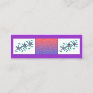 Mini tarjetas de marcadores Flores púrpuras tu fot