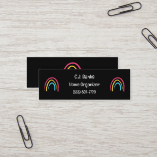 Mini tarjetas de negocios con arcos de lluvia mini