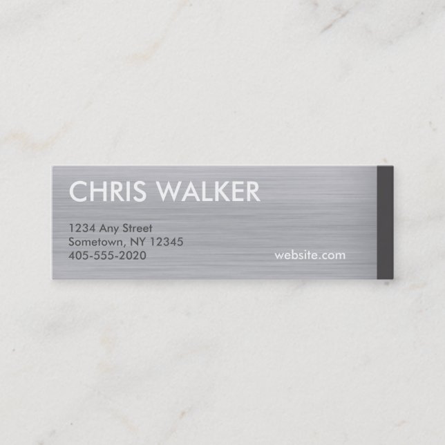 Mini tarjetas de textura metalizado de titanio cep (Anverso)