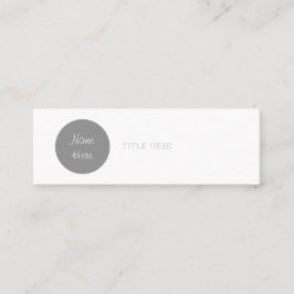 Mini tarjetas de visita del círculo minimalista