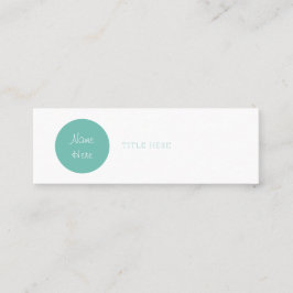 Mini tarjetas de visita del círculo minimalista