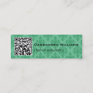 Mini tarjetas de visita del CÓDIGO esmeralda del
