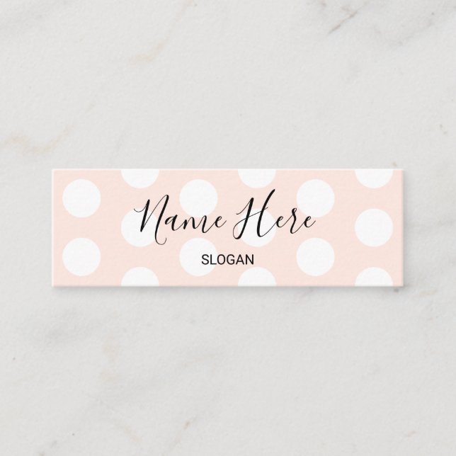 Mini tarjetas de visita del lunar moderno elegante (Anverso)