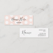 Mini tarjetas de visita del lunar moderno elegante