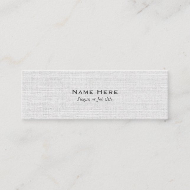 Mini tarjetas de visita grises profesionales (Anverso)