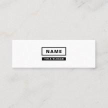 Mini tarjetas de visita monocromáticas simples