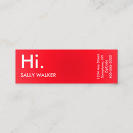 Mini tarjetas de visita rojas modernas