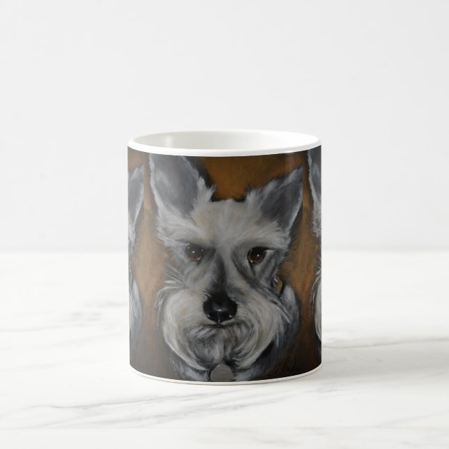 Mini taza de café del Schnauzer 2 (Centro)