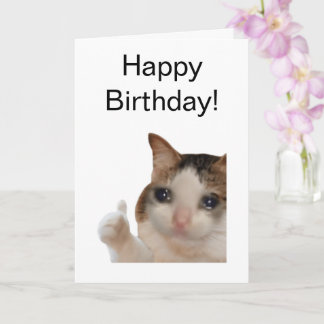 Miniaturas de tarjetas dobladas arriba Meme de gat