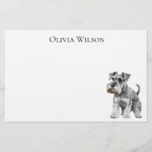 Miniature Schnauzer en papelería personalizada | 