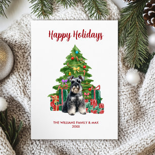Miniature Schnauzer Familia Navidad