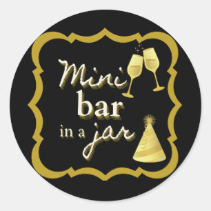 Minibar en un Pegatina Jar