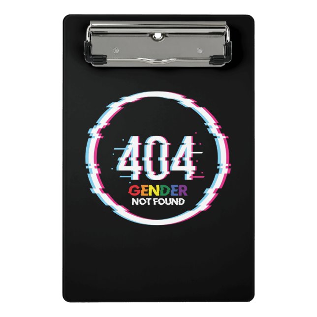 Minicarpeta De Pinza 404 Género no encontrado | Graciosa LGBTQ | Orgull (Anverso)