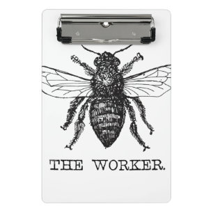 Minicarpeta De Pinza Abeja Obrera Miel Abejorro Negro