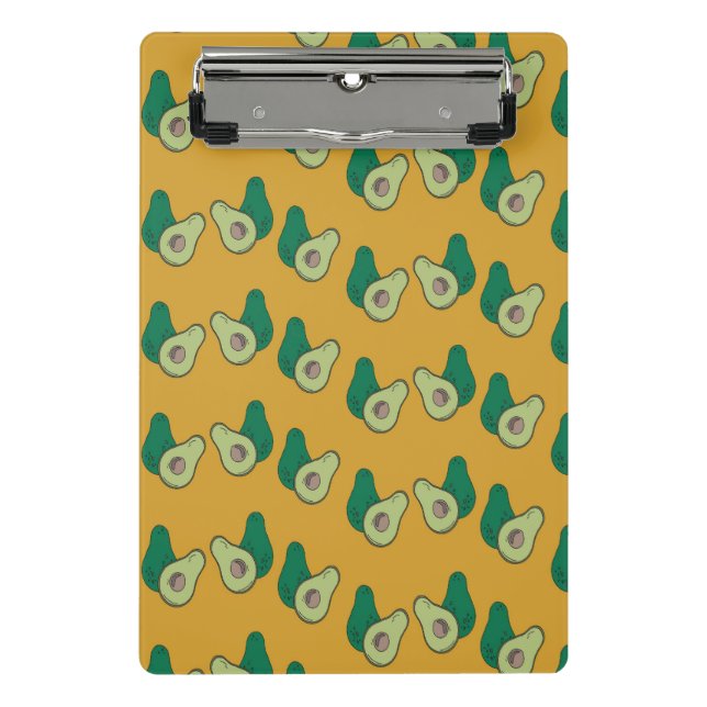 Minicarpeta De Pinza aguacate verde sobre el marrón (Anverso)