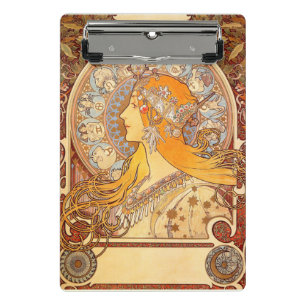 Minicarpeta De Pinza Alfonse Mucha Zodiac Art Nouveau Mujer