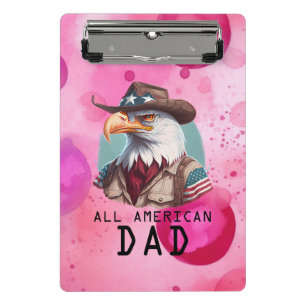 Minicarpeta De Pinza All American Dad 4 of July Bald Eagle Bandera de E