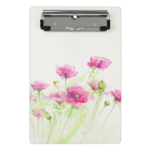 Minicarpeta De Pinza Amapolas pintadas 3 de la acuarela