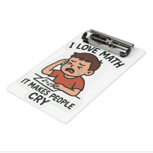 Minicarpeta De Pinza Amo las matemáticas - Funny Personalizado Pegatina
