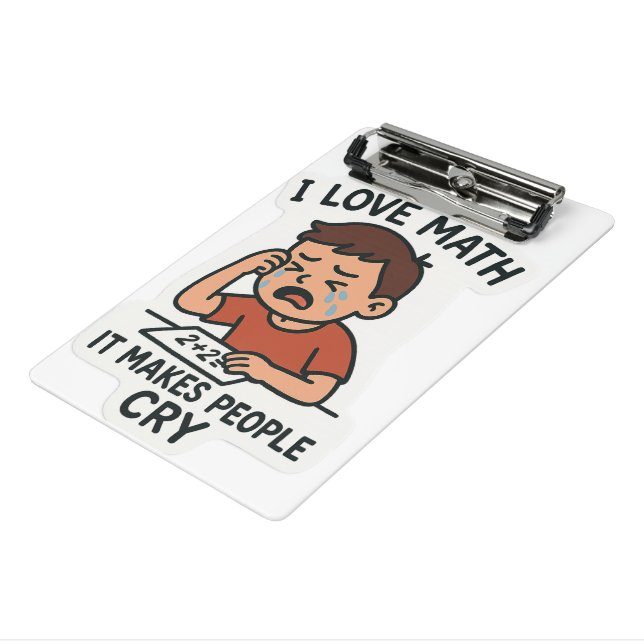 Minicarpeta De Pinza Amo las matemáticas - Funny Personalizado Pegatina (Angulado 3)