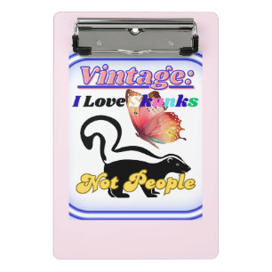 Minicarpeta De Pinza Amo los zorrillos, no la gente