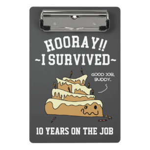 Minicarpeta De Pinza Aniversario laboral divertido de agradecimiento a 