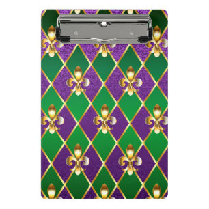 Minicarpeta De Pinza Antecedentes de joyas Mardi Gras