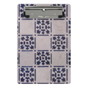 Minicarpeta De Pinza Antiguo Delft Tile Blue: Patrón de arte holandés c