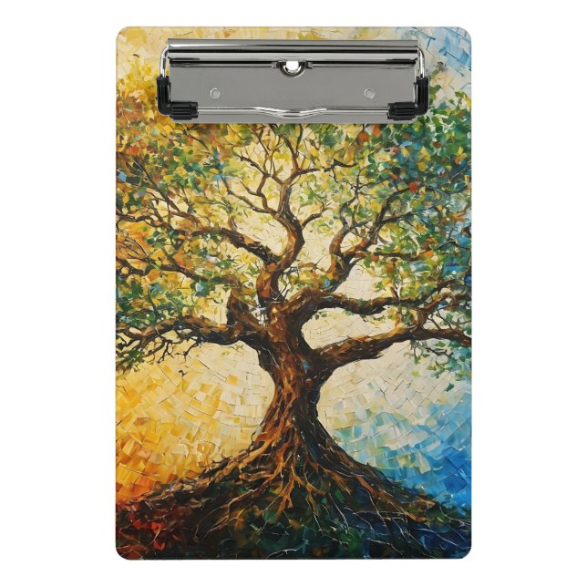 Minicarpeta De Pinza Árbol del conocimiento - Pintura de petróleo (Anverso)