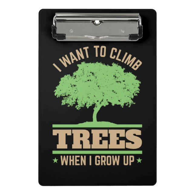 Minicarpeta De Pinza Arborista quiero trepar árboles cuando crezca (Anverso)