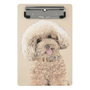 Minicarpeta De Pinza Arroz de juguete en miniatura de perro crema marró