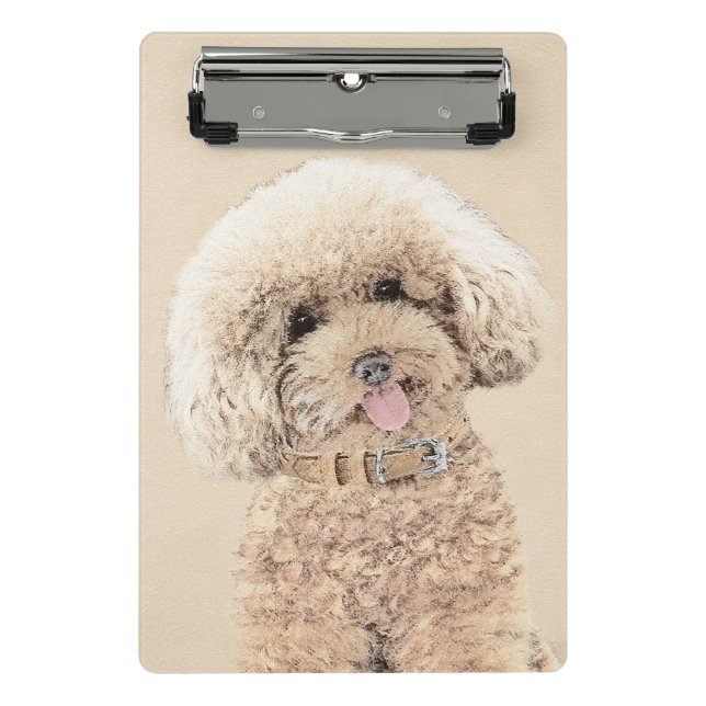 Minicarpeta De Pinza Arroz de juguete en miniatura de perro crema marró (Anverso)