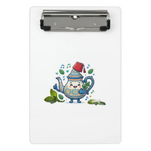 Minicarpeta De Pinza Arte feliz de tetera marroquí - Kaw